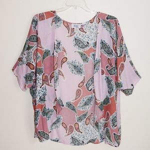 Jody Paisley Print Kimono Top